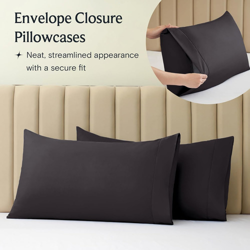 Juegos De Sabanas Y Fundas De Almohada Luxclub Negro - Twin