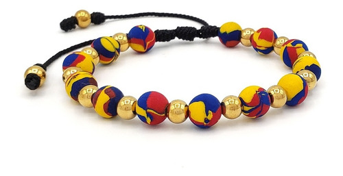 Pulsera Neopreno Tricolor Colombia Acero 8mm Iconic Store