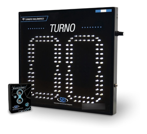 Turnero Led Inalámbrico Sei 2 Dígitos 23cm