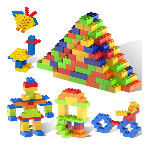 Picassotiles Juego De 200 Piezas De Bloques De Construccin G