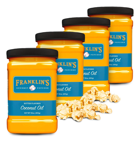 Franklin's Gourmet Popcorn Aceite De Coco Con Sabor A Manteq