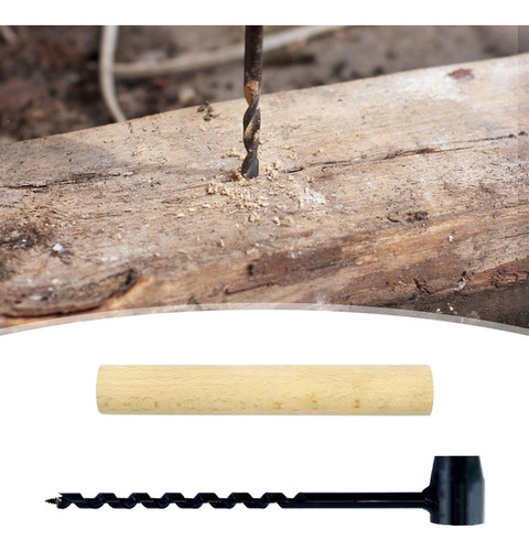 Taladro De SinfĂn, Con Mango De Madera, 10x230 Mm