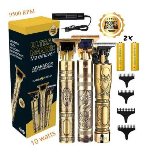 Maquininha Acabamento Cabelo Barba Titanium Ultra Barber 10w