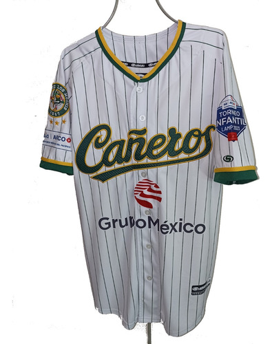 Jersey Beisbol Cañeros Mochis Utilería Jugador Rayado Hombre