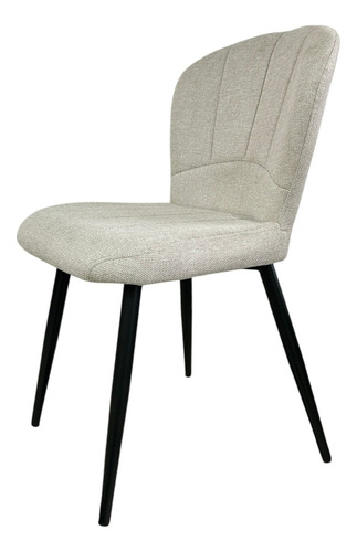 Juego Comedor Mesa Moncloa 200cm + 6 Sillas Panama Chenille Beige Chenille