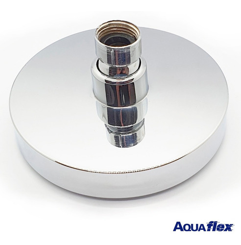 Imagen 4 de 9 de Flor De Ducha Cromada 12 Cm 7011c Anti-calcárea Aquaflex