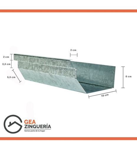 Imagen 3 de 9 de Zingueria Canaletas Galvanizadas 8 Mts Kit Completo P/ Armar