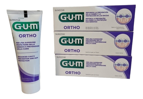 3 Gel Dental Gum Orthodontic 75ml Pasta Ortodoncia Brackets