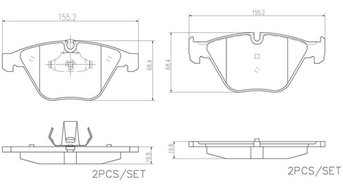 Balatas Brembo (d) Bmw Serie 3 E90 06-12 X1 E84 10-14 Z4 E89