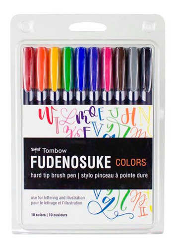 Set Marcadores Tombow Fudenosuke Set 10 Colores Color Multicolor