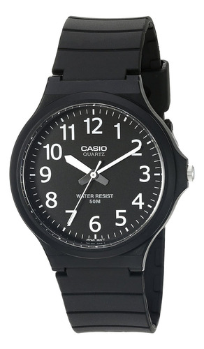 Reloj Casio Mw240-1bv Men's Mw240-1bv Fácil De Leer Pantal Color de la correa Negro Color del bisel Negro Color del fondo Negro