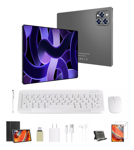 Tableta Pro12 12+512gb Android 13 Con Keyboard Rouse