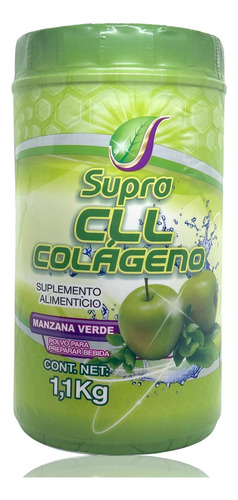 Cll Colágeno Hidrolizado Manzana Verde 1.1 Kg Supra.