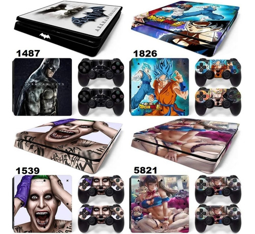 Imagen 4 de 6 de Calcomania Etiqueta Vinil Stiker Skin Play Station Ps4 Slim