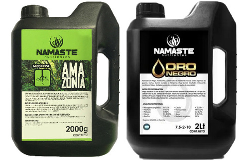 Namaste Fertilizantes Amazonia Roots 2kg Con Oro Negro 2lt