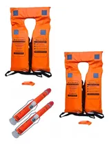 Comprar 2 Bengala Nautica De Mano + 2 Silbatos + 2 Chalecos Pna