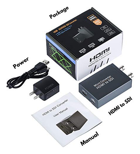 Convertidor Hdmi A Sdi, Micro Convertidor Hdmi A Dos