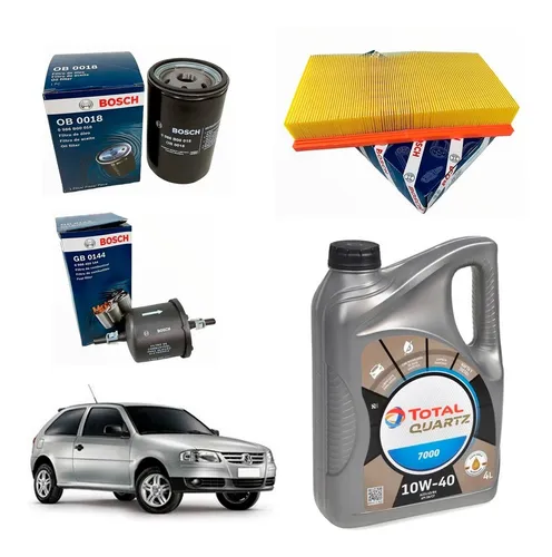 comprar Kit Filtros Bosch Y Aceite Total 10w40 Vw Gol Power 