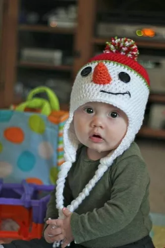 Gorros Navideños Para Bebes Tejidos A Crochet | Meses sin intereses