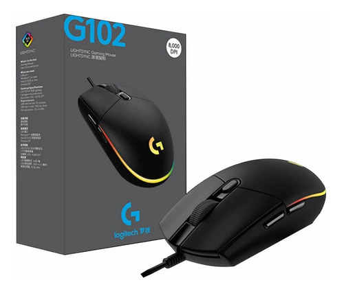 Logitech G102 Mouse Óptico Ambidextro Para Juegos De 6 Boton