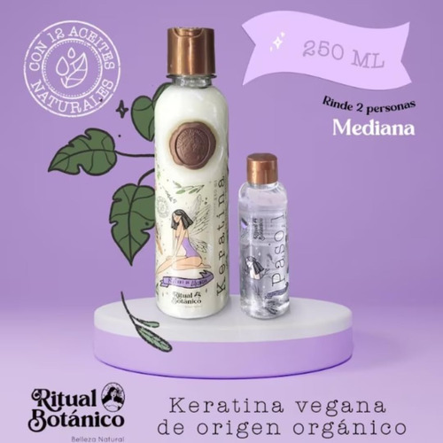 Tratamiento De Queratina Ritual Botanico 250 Ml Con 12 Aceit