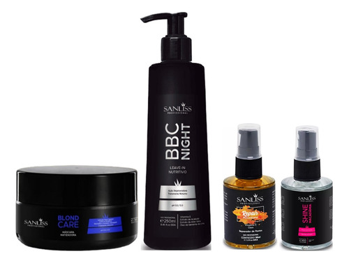 Sanliss Blond Care Másc E Bbc Night E Repair + Shine Macad