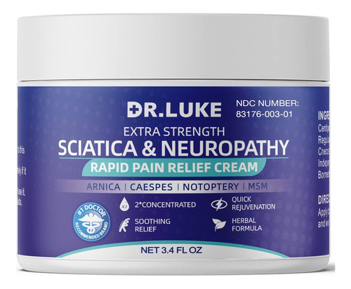 Dr. Luke Sciatica Dolor Alivio Crema, Crema De Alivio De La