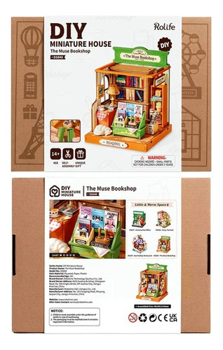 Robotime Puzzle 3d The Muse Bookshop Armable Diy