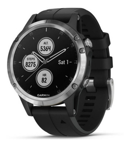 Relógio Multiesportivo Garmin Fenix 5s Plus Preto E Prata 