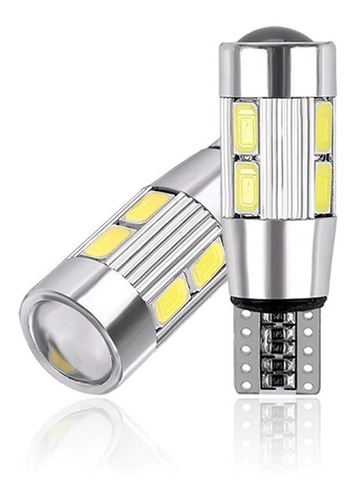 4x Led T10 W5w/194 10 Smd Cola Pescado Color Blanco Canbus