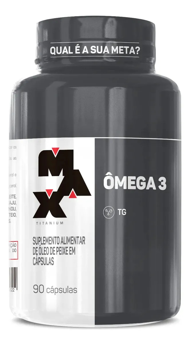 Ômega 3 Max Titanium 90 Cápsulas Suplemento EPA DHA Sem Sabor
