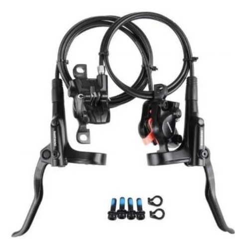 Kit Com 2 Pares De Freios Shimano Mt200 Hidráulico Original