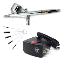 Comprar Aerógrafo Completo Cepillos Limpieza Para Tatuaje Temporal