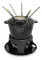 Comprar Fondue Hierro Fundido Esmaltado Negro Mechero Pinches Sakura