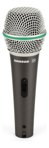 Samson Q4 Microfono Dinamico Cardioide De Mano Con Switch Color Gris oscuro