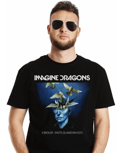 Polera Imagne Dragons X Broiler Shots Pop Impresión Directa