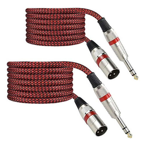 Mugteeve 1/4  Trs A Xlr Male Cable Balanced - 6.6ft Quarter 