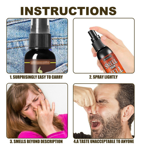 Q Brinquedo Prank Stinky Fart Spray Pacote Com 3 Unidades