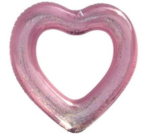Inflable Corazón Brillos Flotador Salvavidas Alberca 70cms