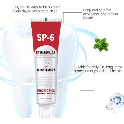 Sp-6 Probióticos Pasta De Dientes Blanqueadora, Sp-6 Ultra W
