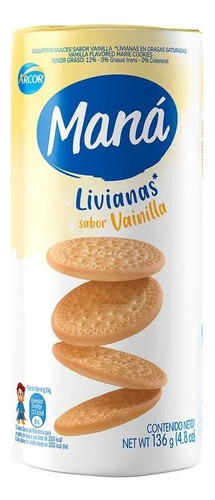 Galletitas Arcor Mana Livianas Sabor Vainilla - Dulces 