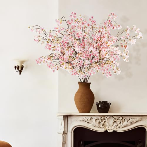 12 Piezas De Flores Artificiales De Cerezo 40 Tallos De Cer