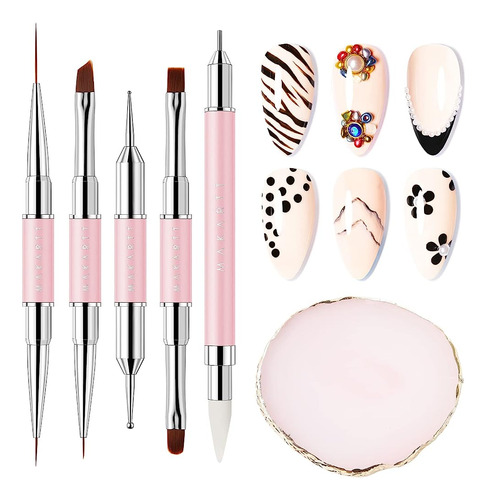 Makartt Nail Art Brushes Kit, Liner Brushes Para Uñas, Flat 