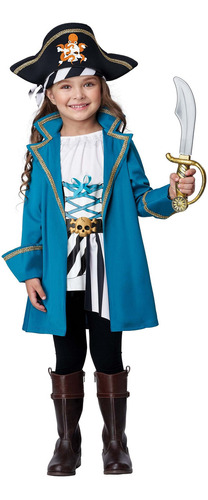 Disfraz De Pirata Pequeña Para Niñas De Talla 3t-4t