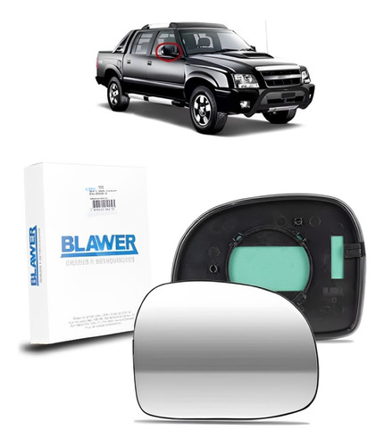 Lente Refil Retrovisor Com Base S10 97/ Silverado 97/