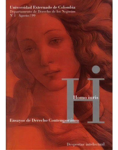 Homo Iuris. Ensayos De Derecho Contemporáneo, De Varios Autores. 4460-01, Vol. 1. Editorial Editorial U. Externado De Colombia, Tapa Blanda, Edición 1999 En Español, 1999