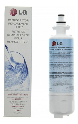 Filtro De Agua De Repuesto Para Refrigerador Lt700p/pc/p LG