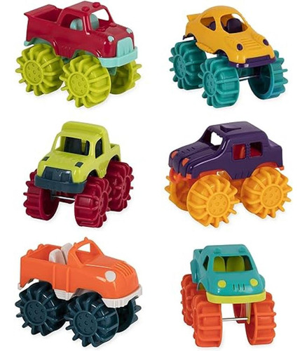 Battat Mini Monster Trucks Juego De 6 Mini Camiones Para