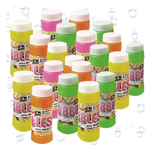 Paquete 24 Botellas Sopladoras Burbujas Varitas 3.5, Niños V Color