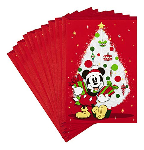 Paquete Hallmark De Tarjetas Navideñas De Disney Jolly Joyfu